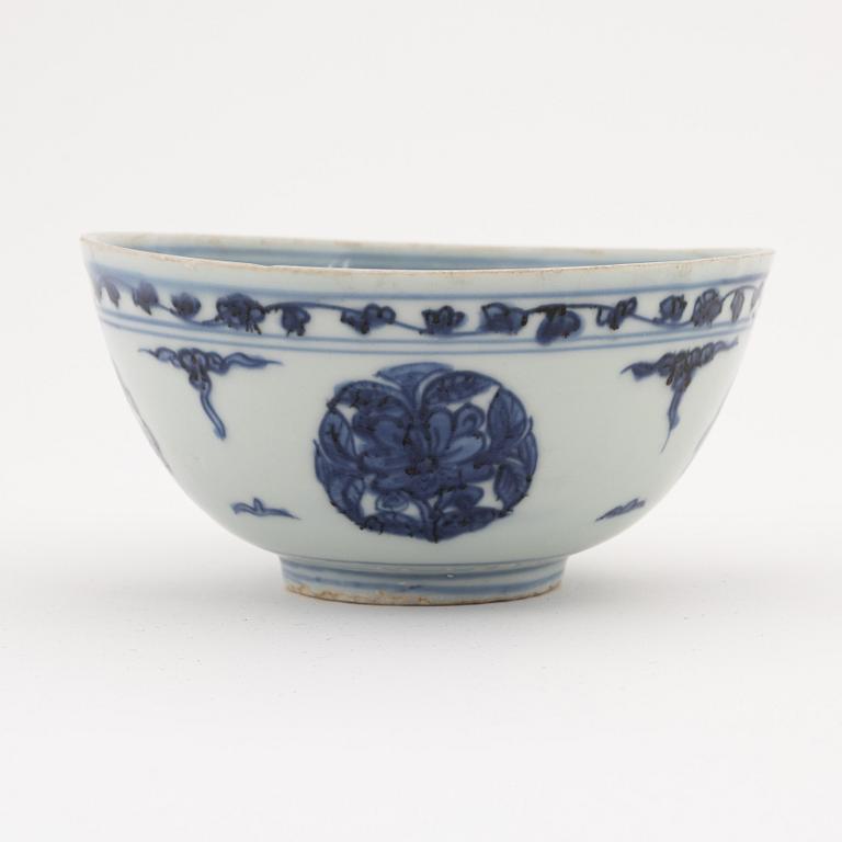 A blue and white bowl, Ming dynasty (1368-1644).