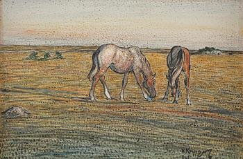 167. Nils Kreuger, Grazing horses.