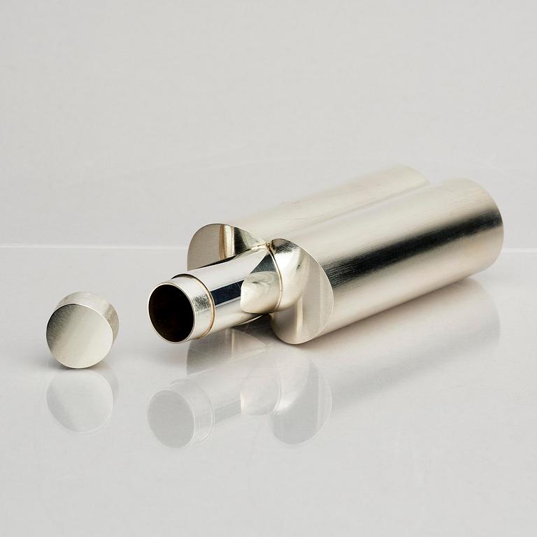 Rolf Lindståhl, a sterling silver bottle with lid, Stockholm 2003.