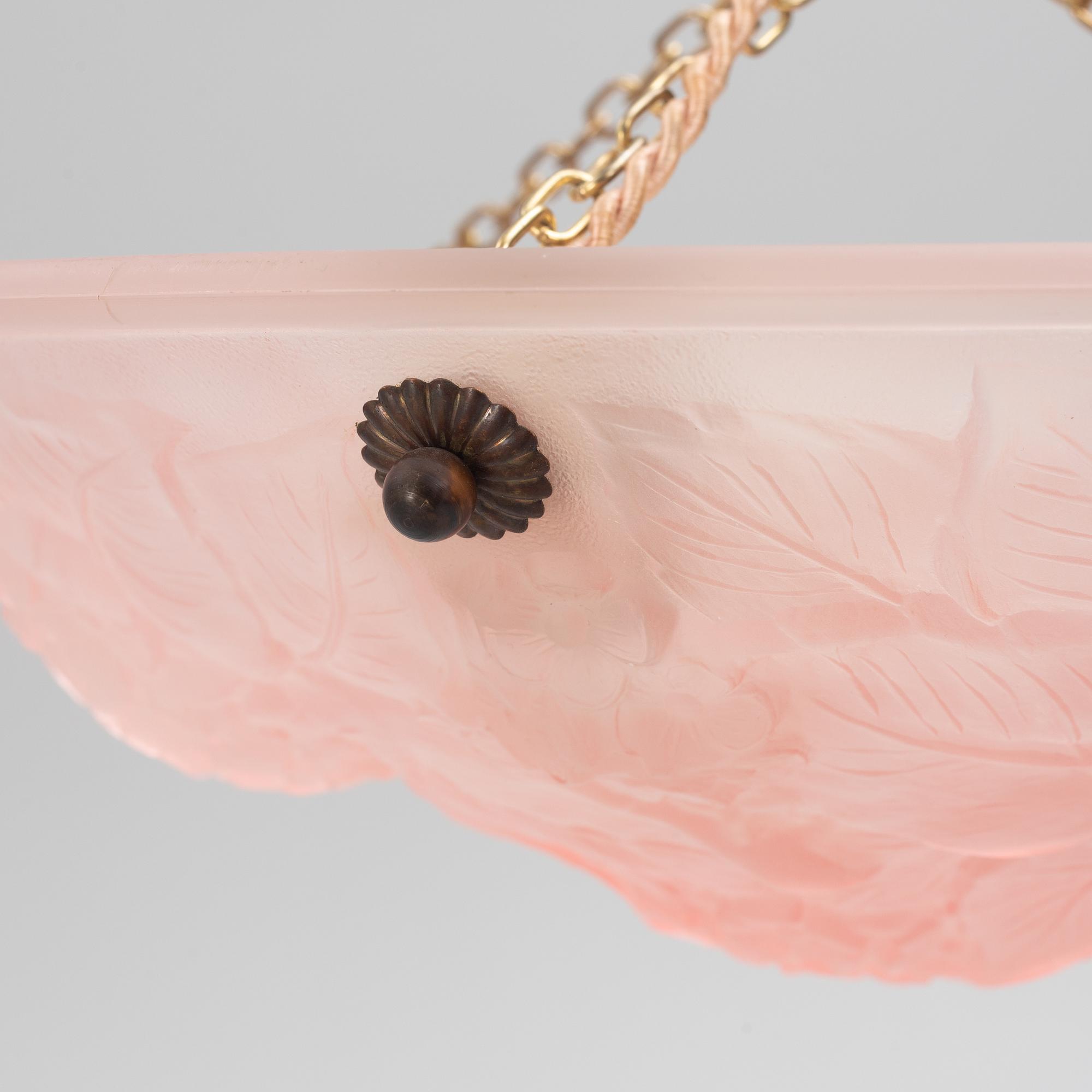 Takampel, glas, troligen Frankrike, 1900-talets första hälft.