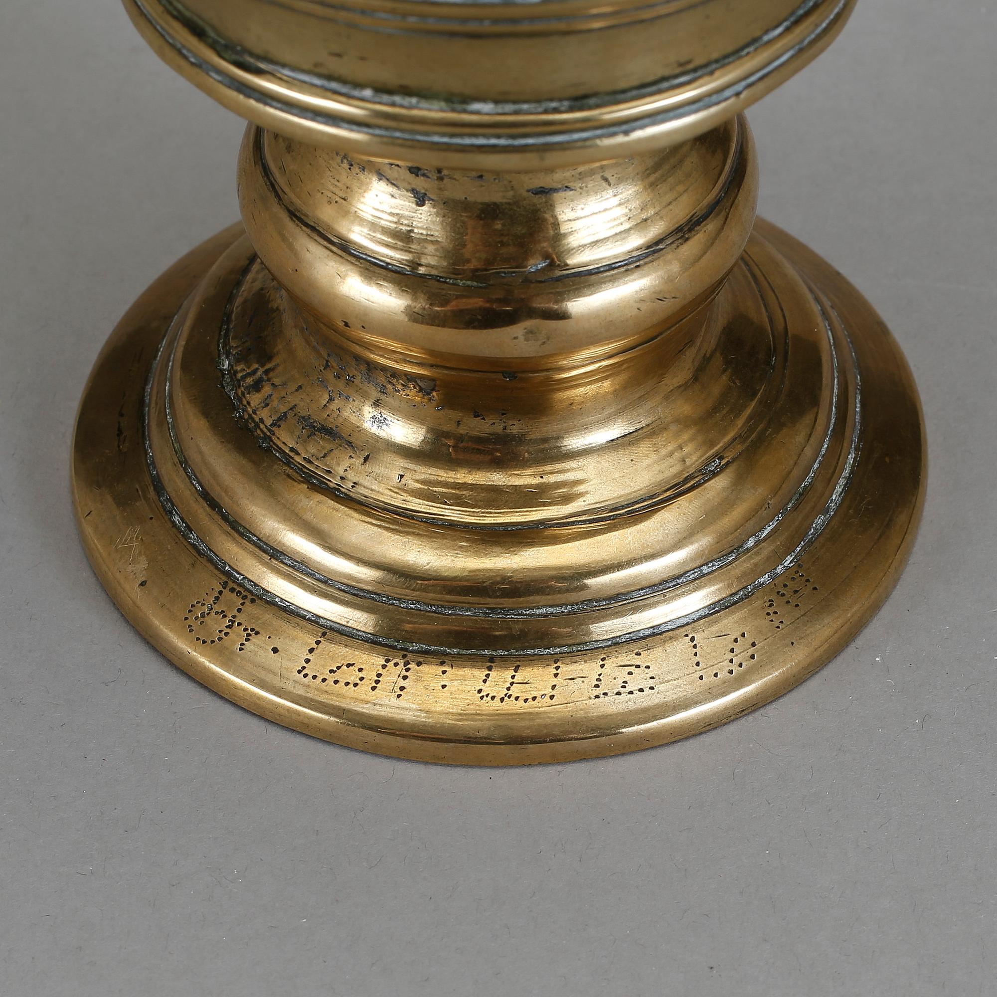 BÄGARE, mässing, 1700/1800-tal.