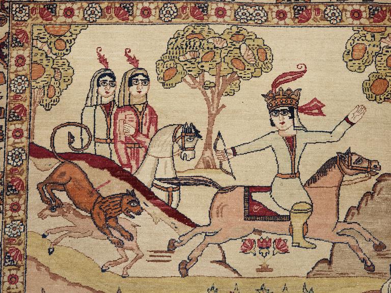 An Antique Kerman Laver, 216 x 137 cm.