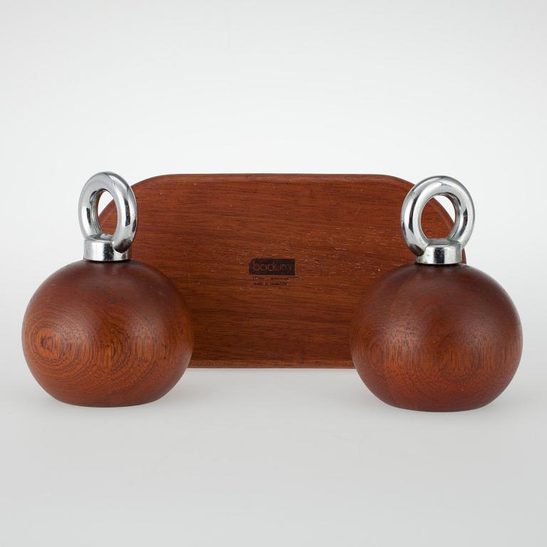 SALT- OCH PEPPARKVARNSSET, design R. Nissen, Bodum, Danmark. 1900-talets senare hälft.