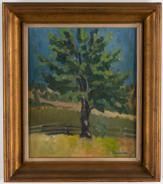 Helge Linden, oil on panel, signed.