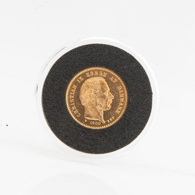 Guldmynt Danmark, Christian X 10 dkr, 1900.