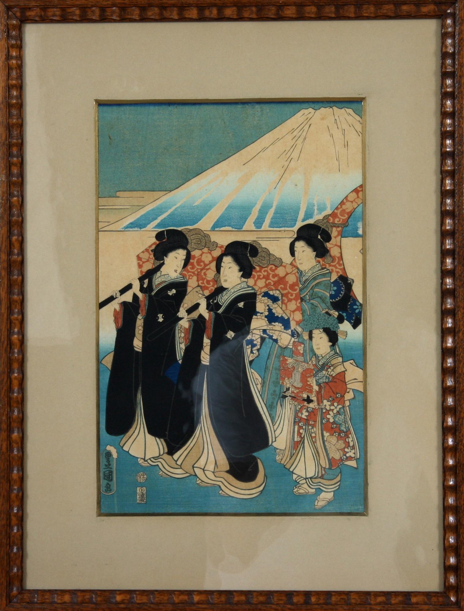 GRAFISKA BLAD, 3 st, Japan, 1800/1900-tal.