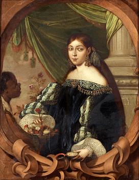 391. Cornelis Schut III, Renaissance lady with servant.