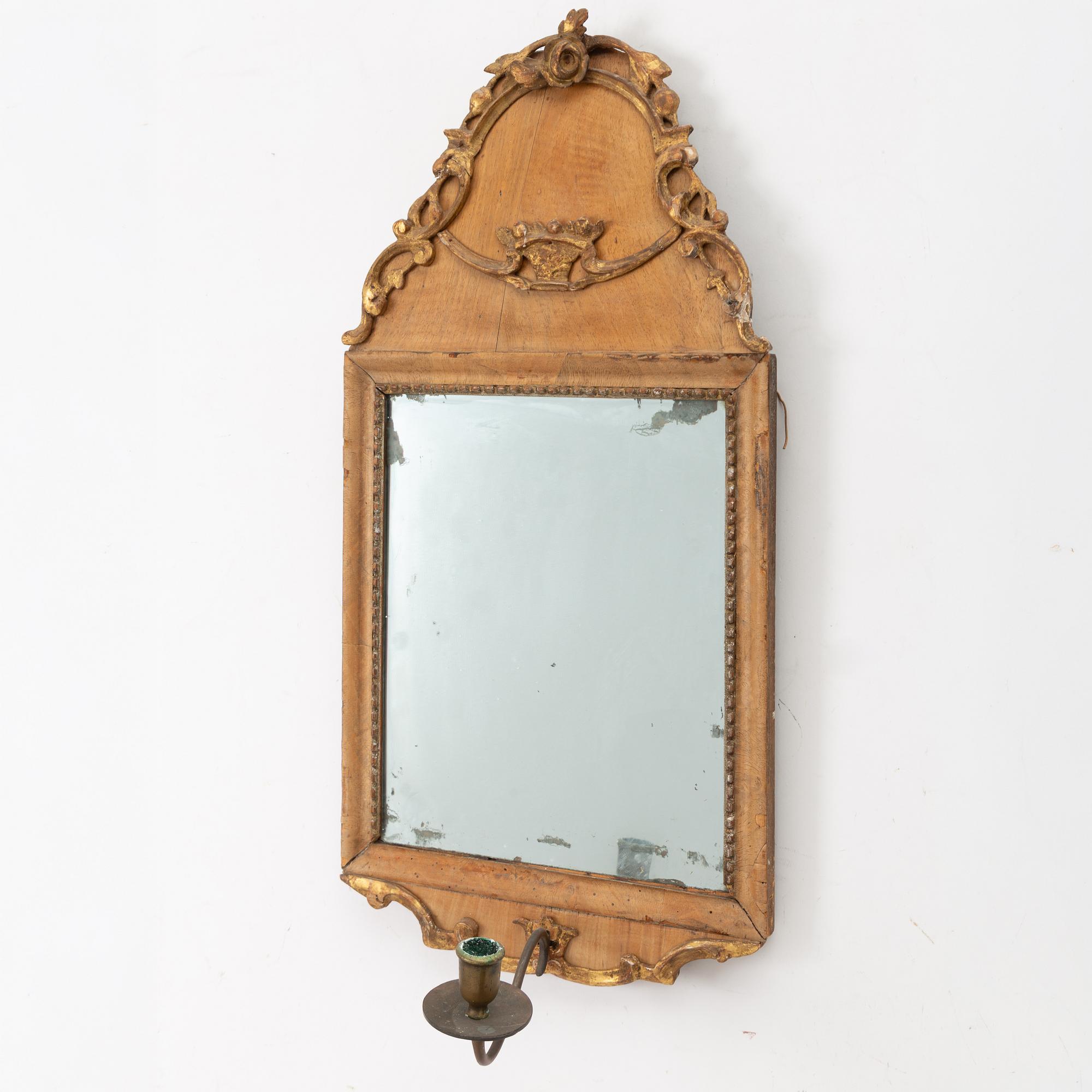 Spegellampetter, ett par, England, 1700-tal.