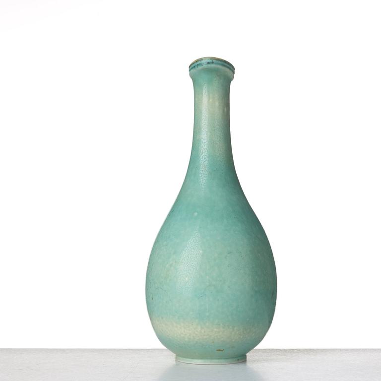 Gunnar Nylund, a stoneware ewer, Rörstrand, and a vase by unknown designer, mid 20th century.