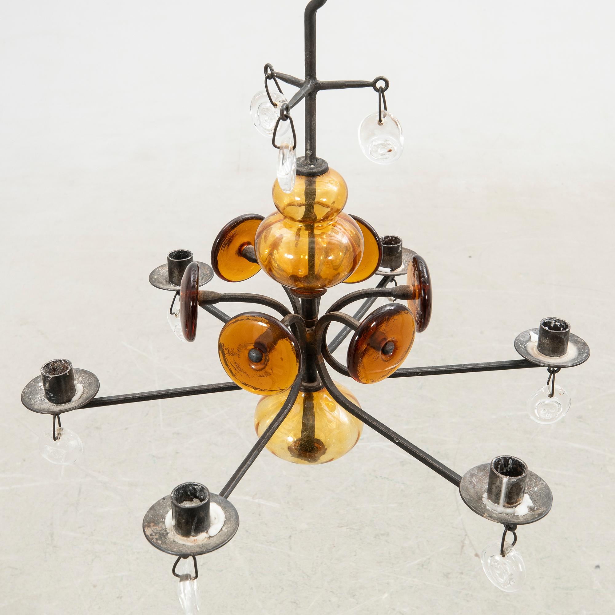 Erik Höglund, chandelier, Boda Smide, late 20th century.