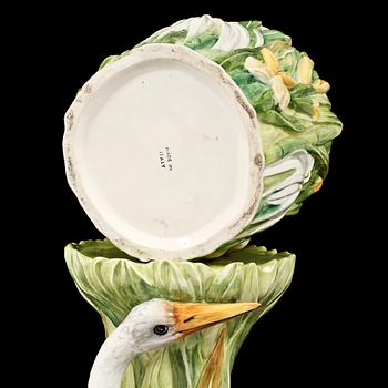 PIEDESTAL med YTTERFODER, flintgods, Italien, 1900-talets fjärde kvartal.