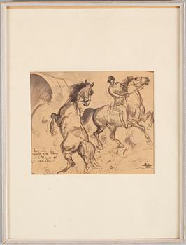 Acke Åslund · ACKE ÅSLUND, tusch, signerad och daterad 1926.