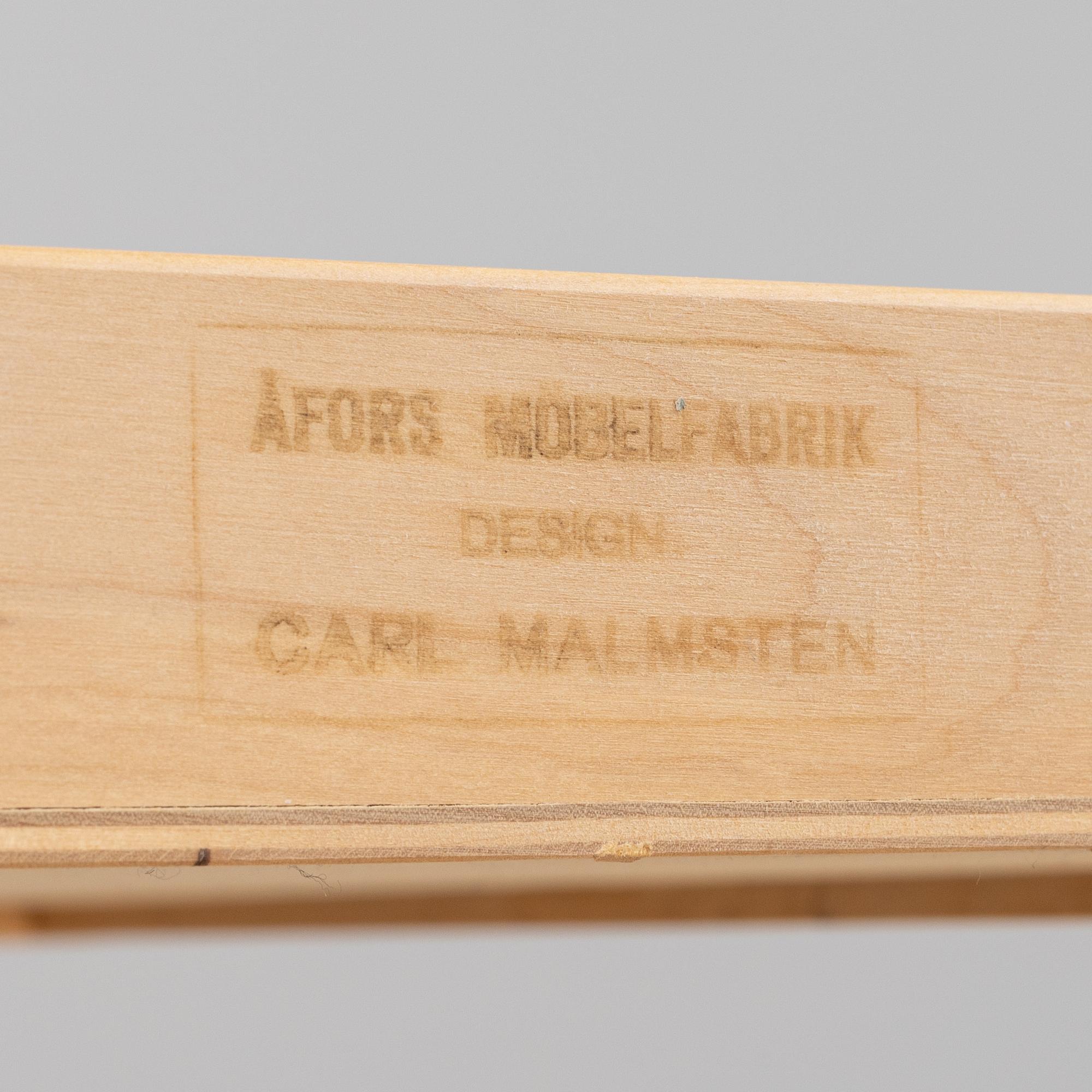Carl Malmsten, a pair of birch bedside tables, model 'Birgitta'.