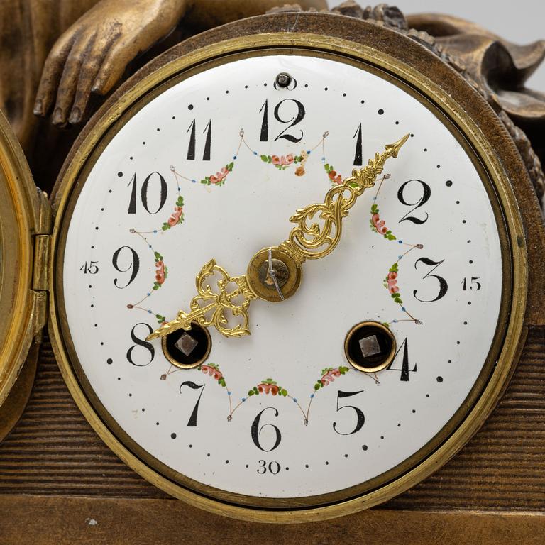 A mantle clock, France, circa 1900.