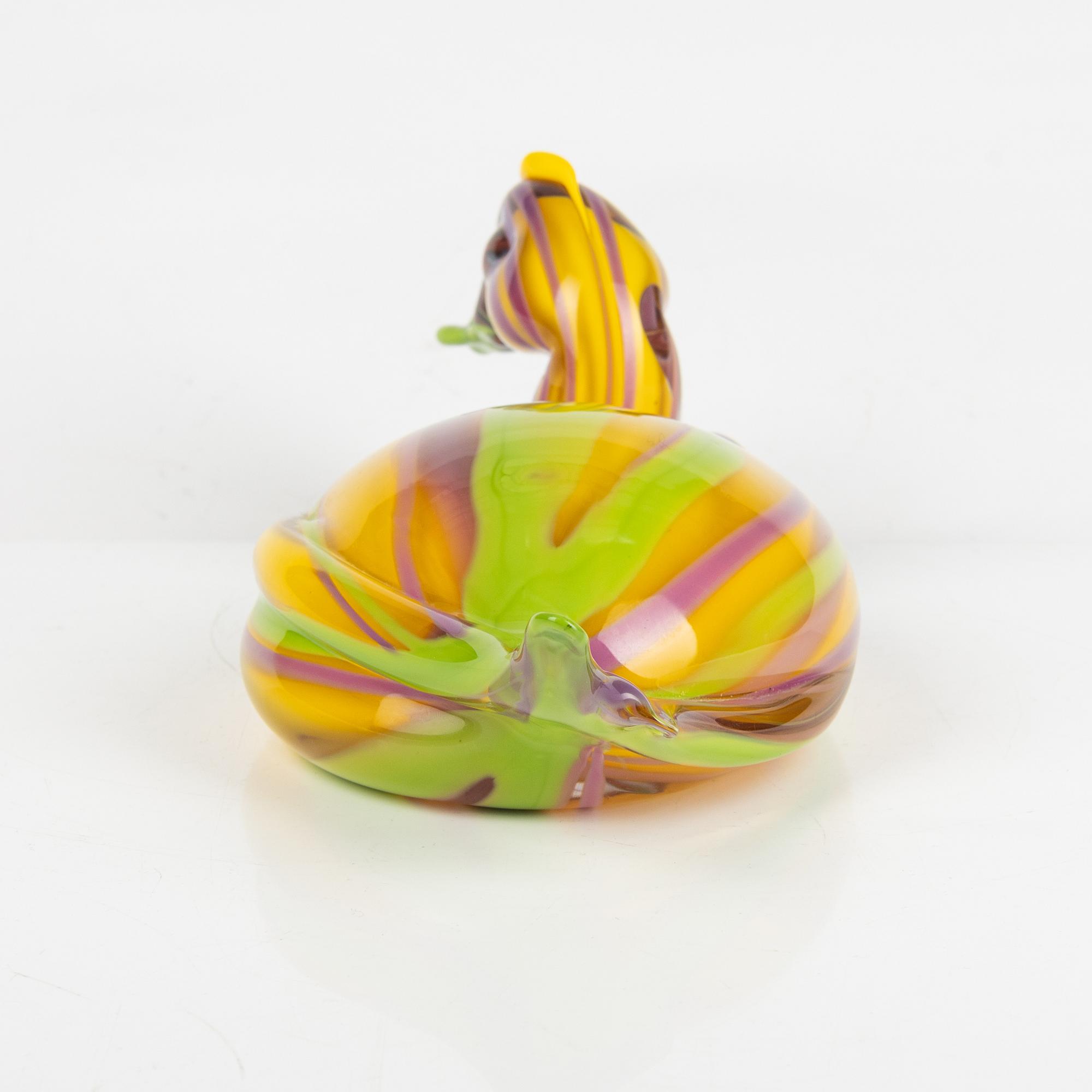 Christopher Ramsey & Fredrik Nielsen, a glass sculptire of a duck, Boda, Sweden 2009.