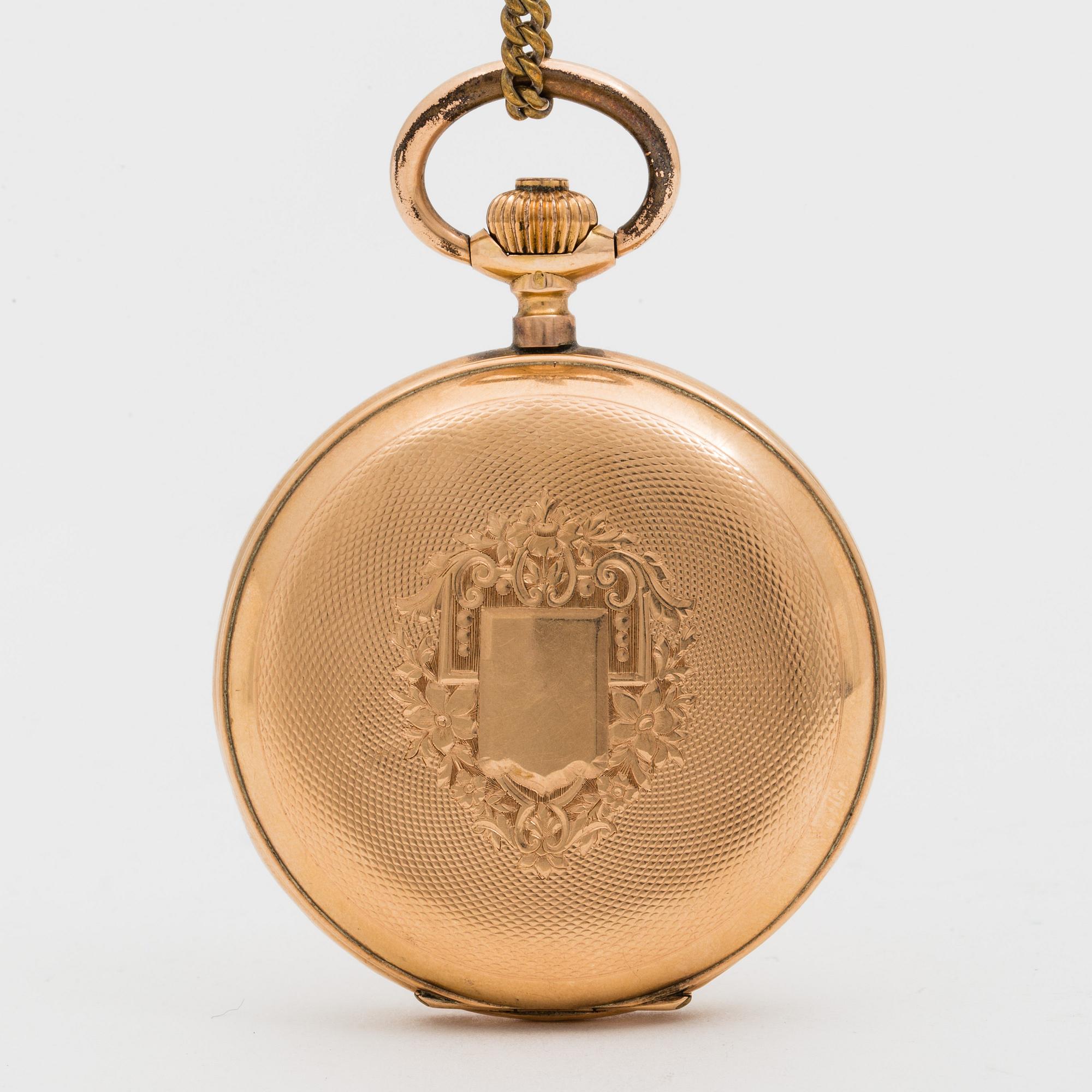 POCKET WATCH, 49 mm, "System Glasshütte", hunting case,
