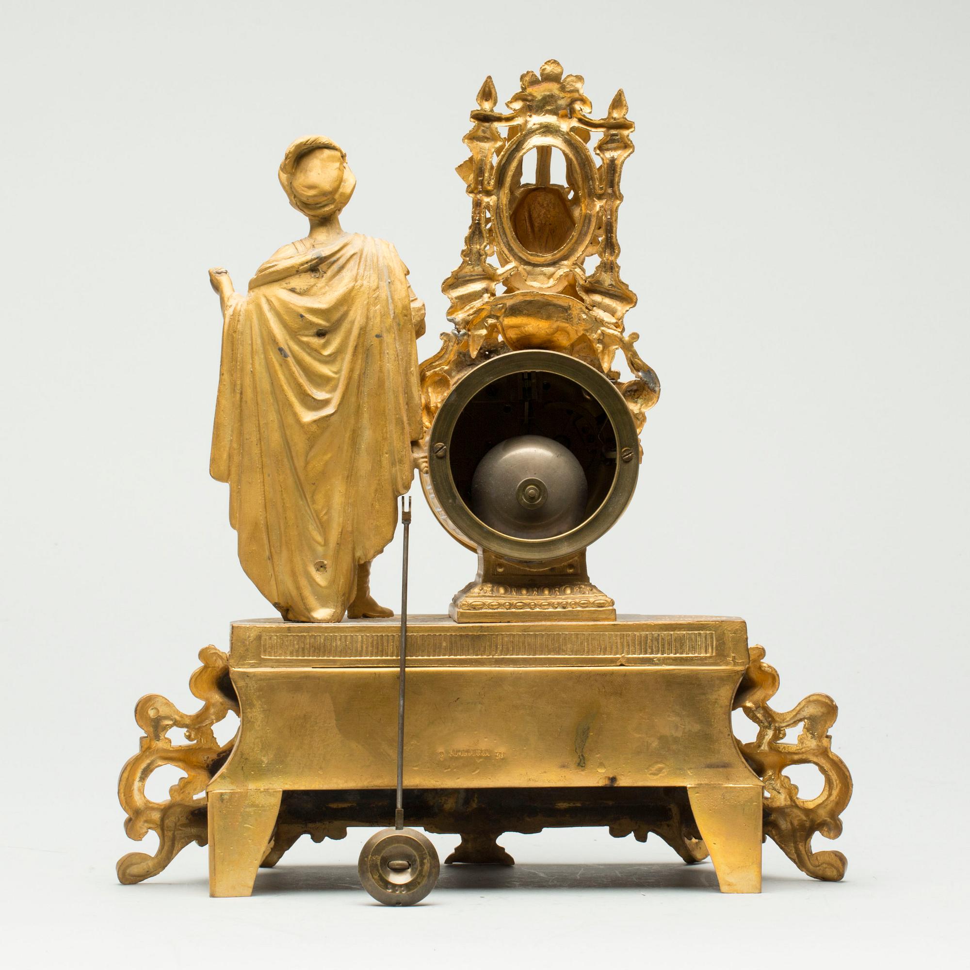 BORDSPENDYL, senempire. Frankrike, 1800-tal.