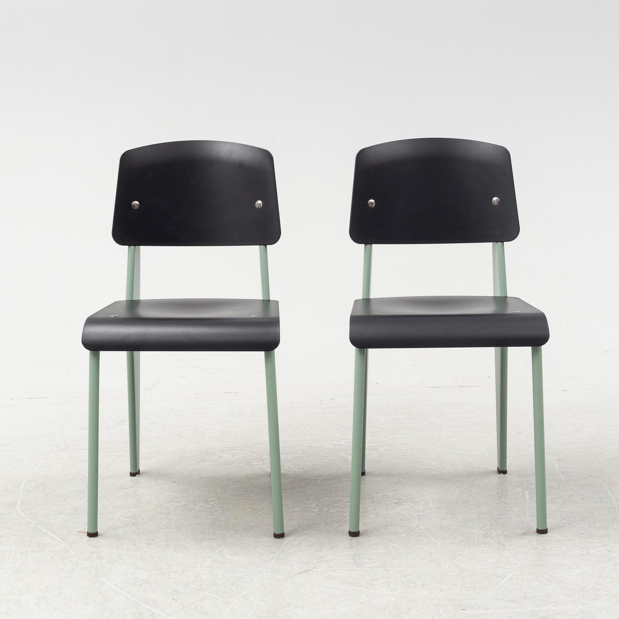 Jean Prouvé, a pair of 'Standard' chairs, Vitra, 2017.