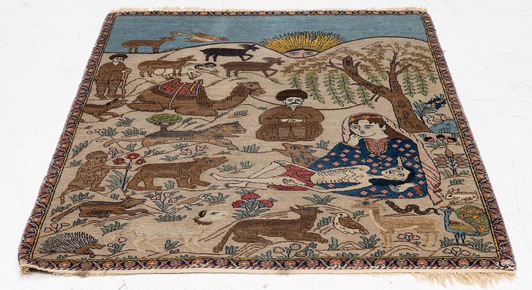 A semi-antique Tabriz rug, Northwest Persia, c. 137 x 101 cm.