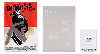 Theater posters, 3 pcs, Lars Norén.