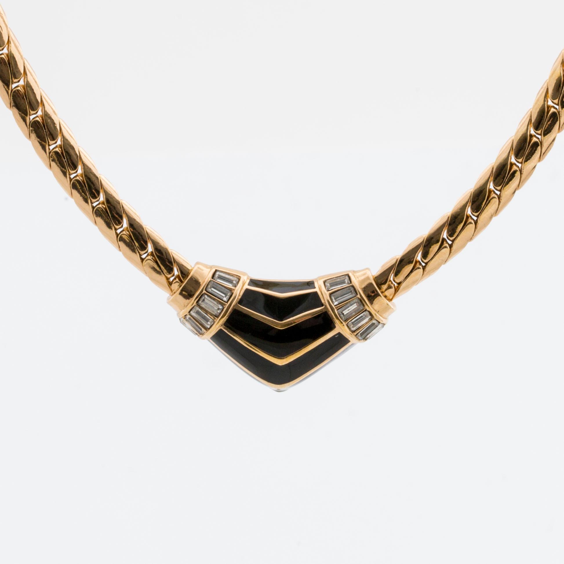 CHRISTIAN DIOR, necklace and two pairs of earrings.