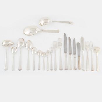 A Swedish Silver Cutlery, "Rosenholm", Jacob Ängman, GAB, including Stockholm 1951 (158 pieces).