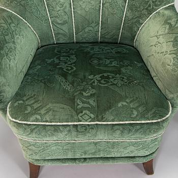 Ilmari Lappalainen, a pair of 1950's 'Laila' armchairs for Asko, Finland.