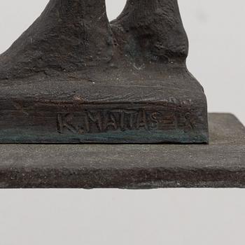 Kajsa Mattas, sculpture, bronze, signed and dated -18.