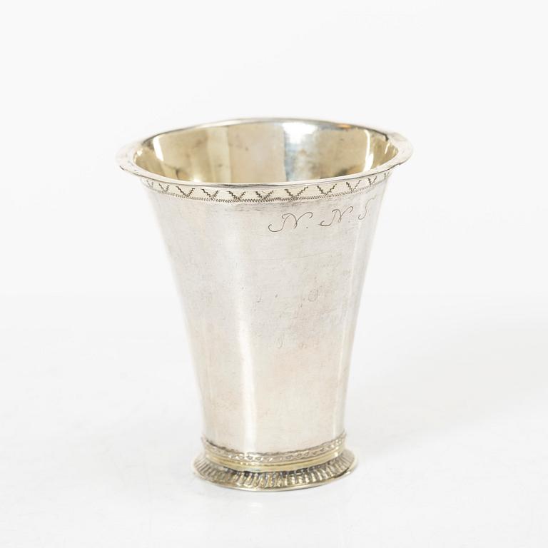 Anders Schotte, bägare, silver, Uddevalla 1777.