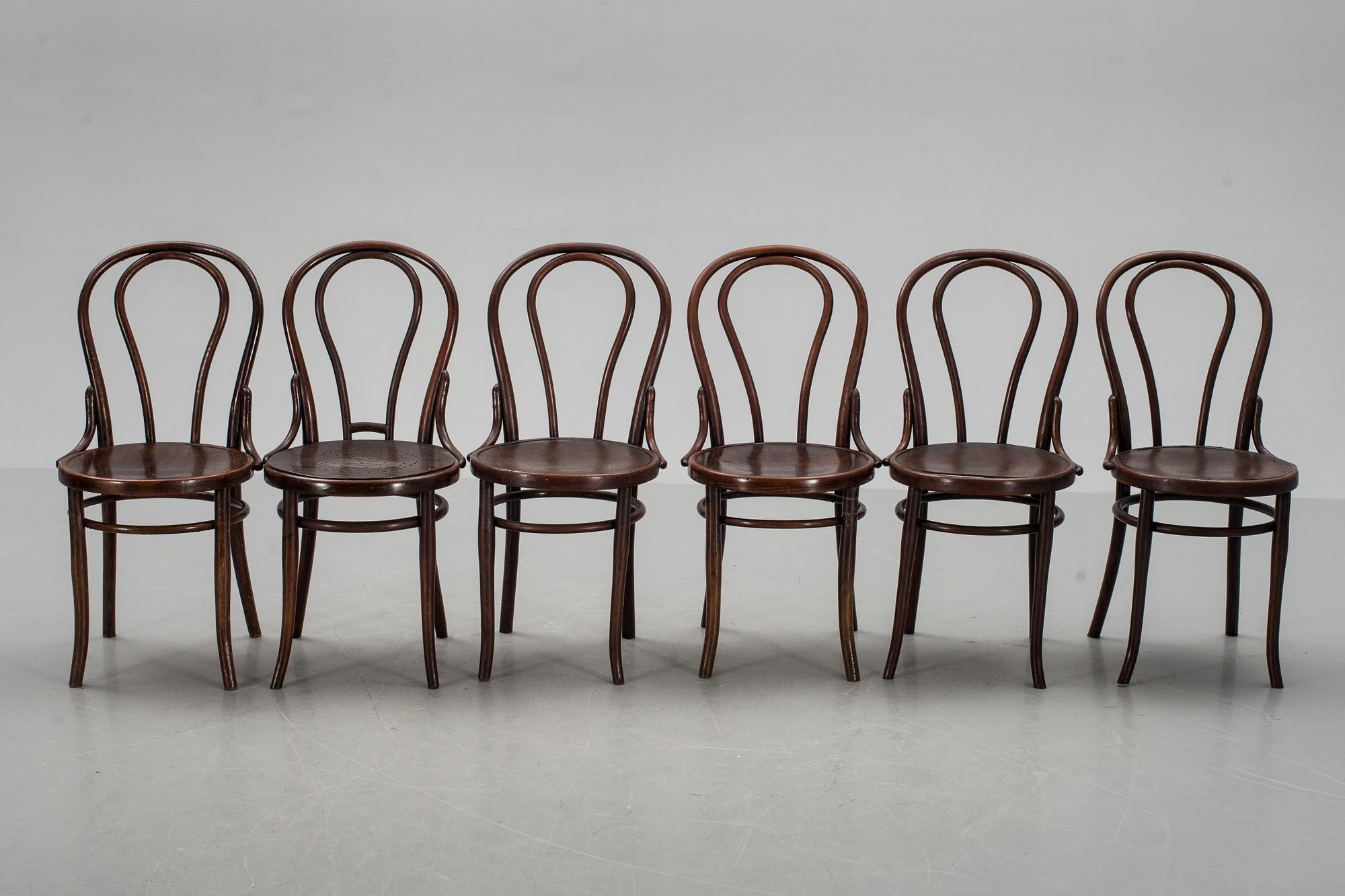 STOLAR, 6 snarlika. Div fabrikat, Nr 4 bl.a Mundus och Thonet.