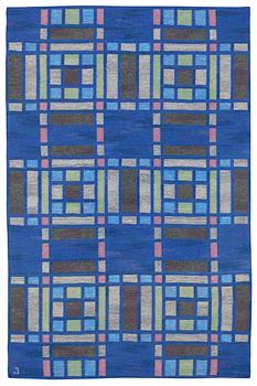 CARPET. "Tjärmark". Rölakan (flat weave). 233 x 150 cm. Signed J (Judith Johansson).