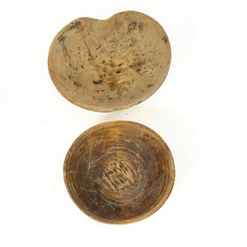 Bowls, 5 pcs, folk art, 19th century.