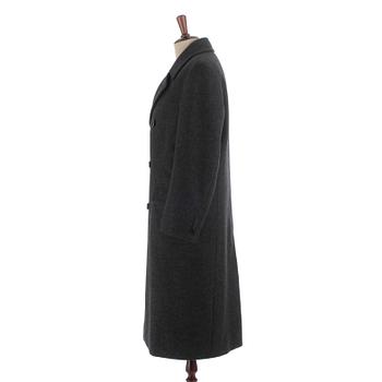 A.W. BAUER, a grey wool overcoat.