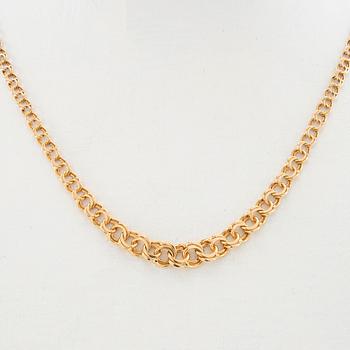 Halsband doserad Bismarck-länk 18K guld.