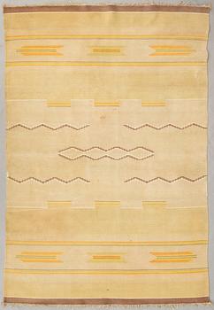 A 1930s Finnish flat weave carpet. Circa 225x155 cm.