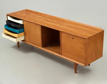 An Arne Vodder teak desk with sideboard, Sibast Furniture, Denmark 1950-60's.