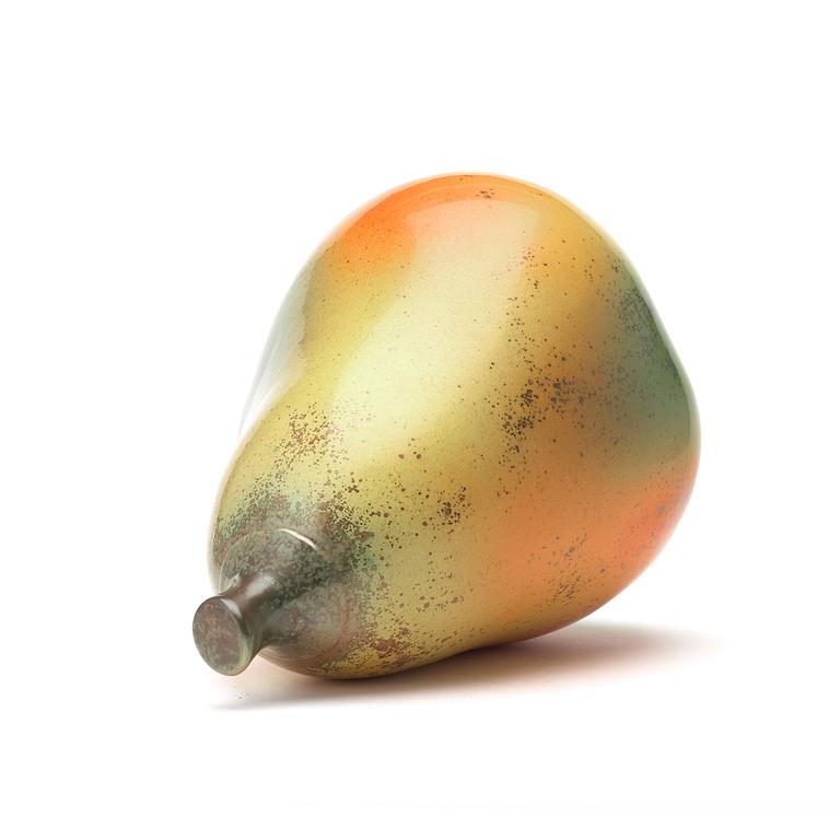 Hans Hedberg, a faience sculpture of a pear, Biot, France.