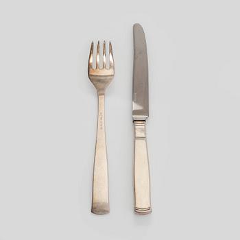 Jacob Ängman, smörgåsbestick, 24 st, silver, "Rosenholm", GAB 1954 -1991.