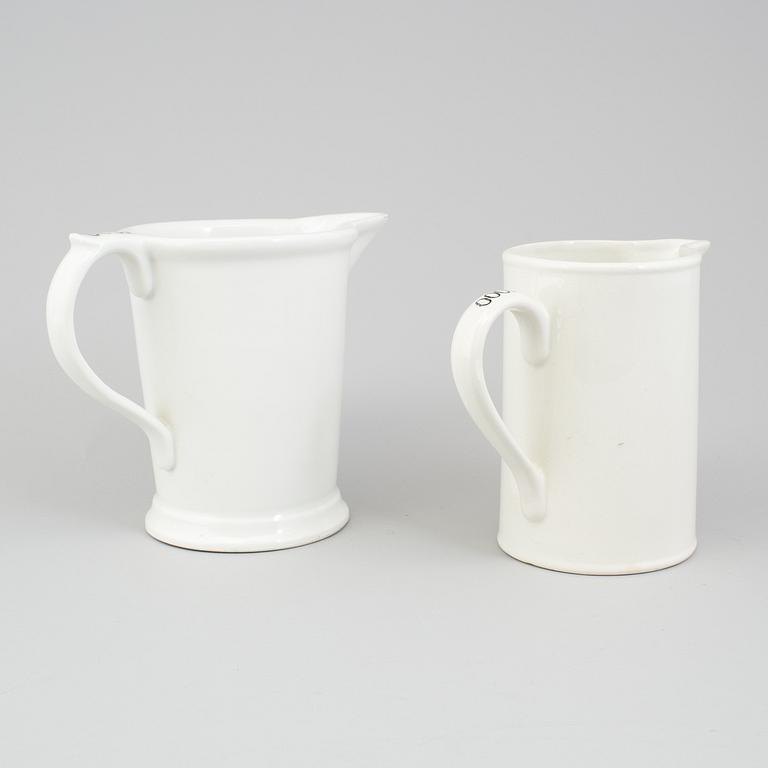 Two porcelain jugs, one by Gustavsber, early 20th century.