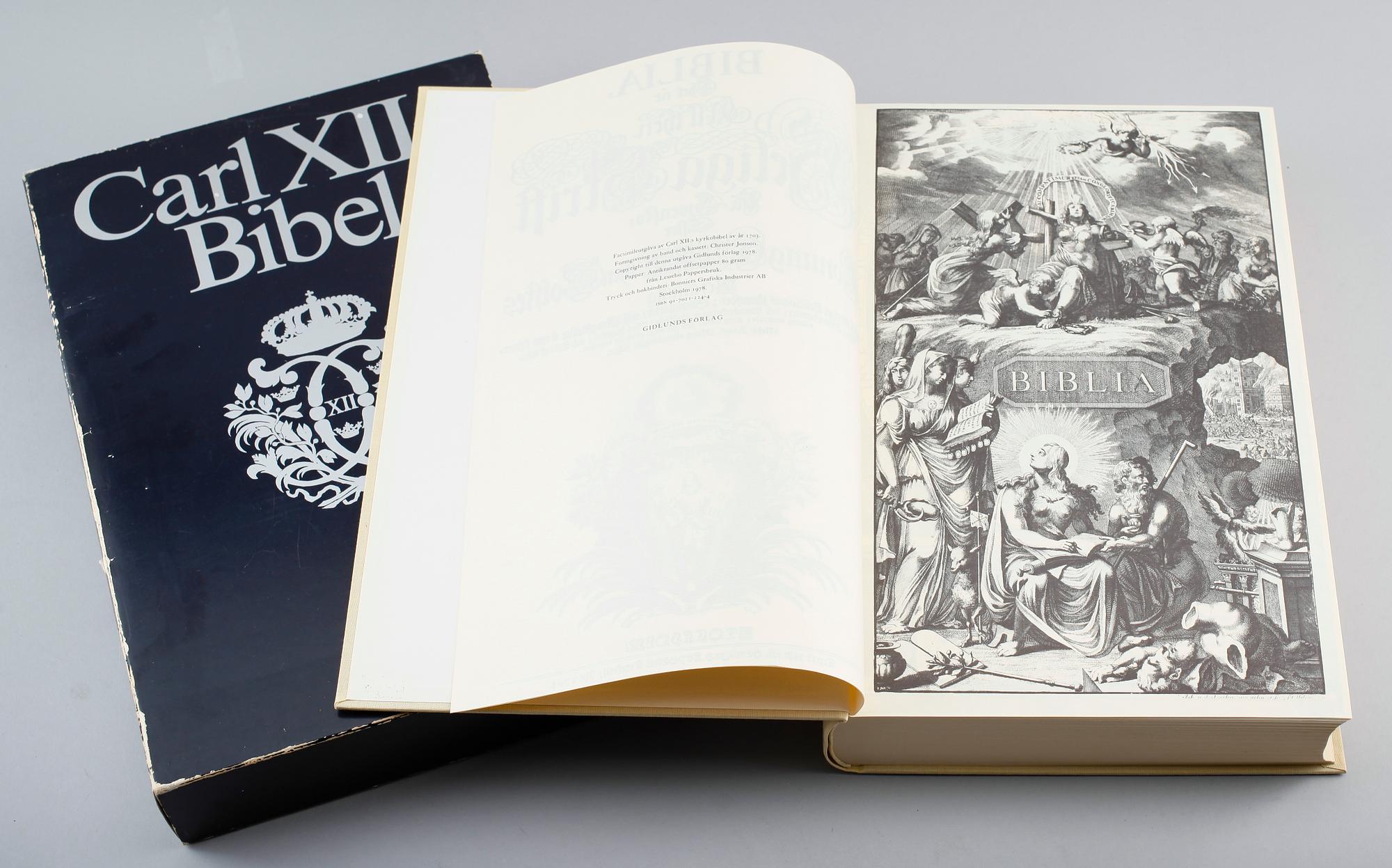 BOK, "Carl XII: Bibel", Gidlunds förlag 1978.
