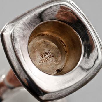 LJUSSTAKAR, ett par, silver, omkring 1900-talets mitt.