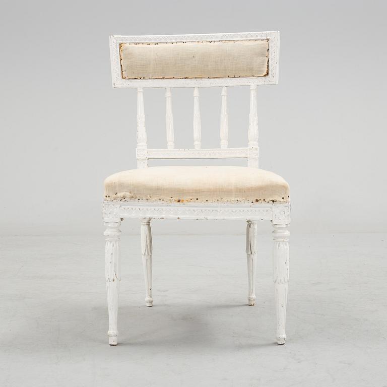A Gustavian chair, late 19th Century.