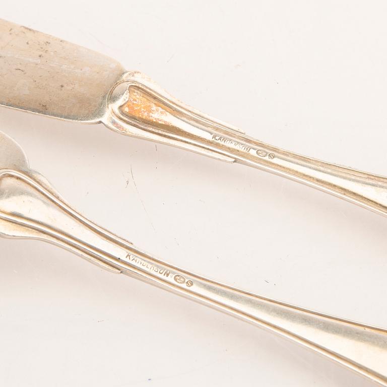 K Andersson fiskbestick 12 dlr silver 1900-talets första hälft.