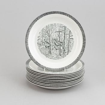 SERVIS, 26 delar, porslin, "Svensk Natur", Rörstrand.
