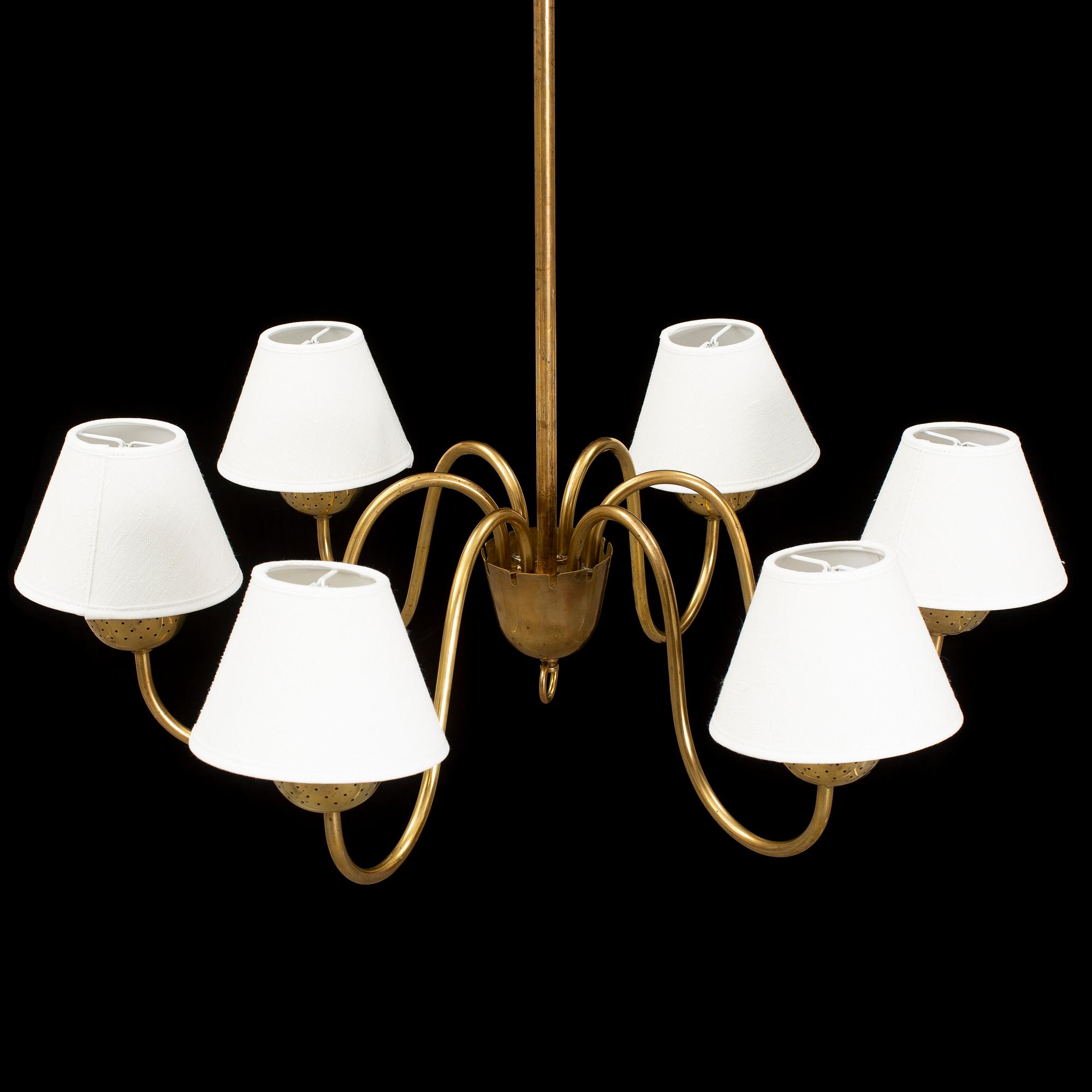 A pair of 1940s ceiling lights, Swedish Modern.