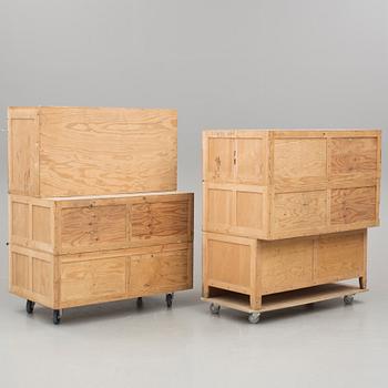 BUTIKSINREDNING/SKÅP, 6 delar, 1930/40-tal.