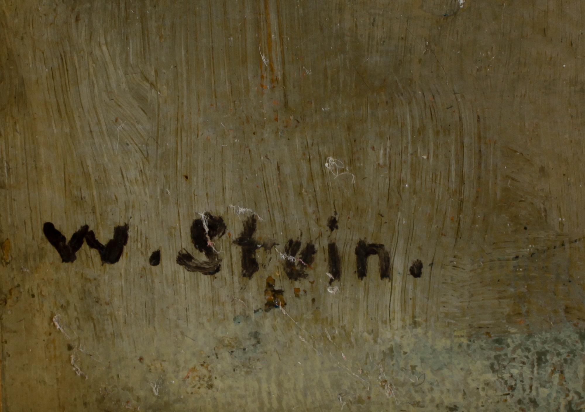 OKÄND KONSTNÄR, olja på duk. Bär sign W Stein, 1800-talets slut.