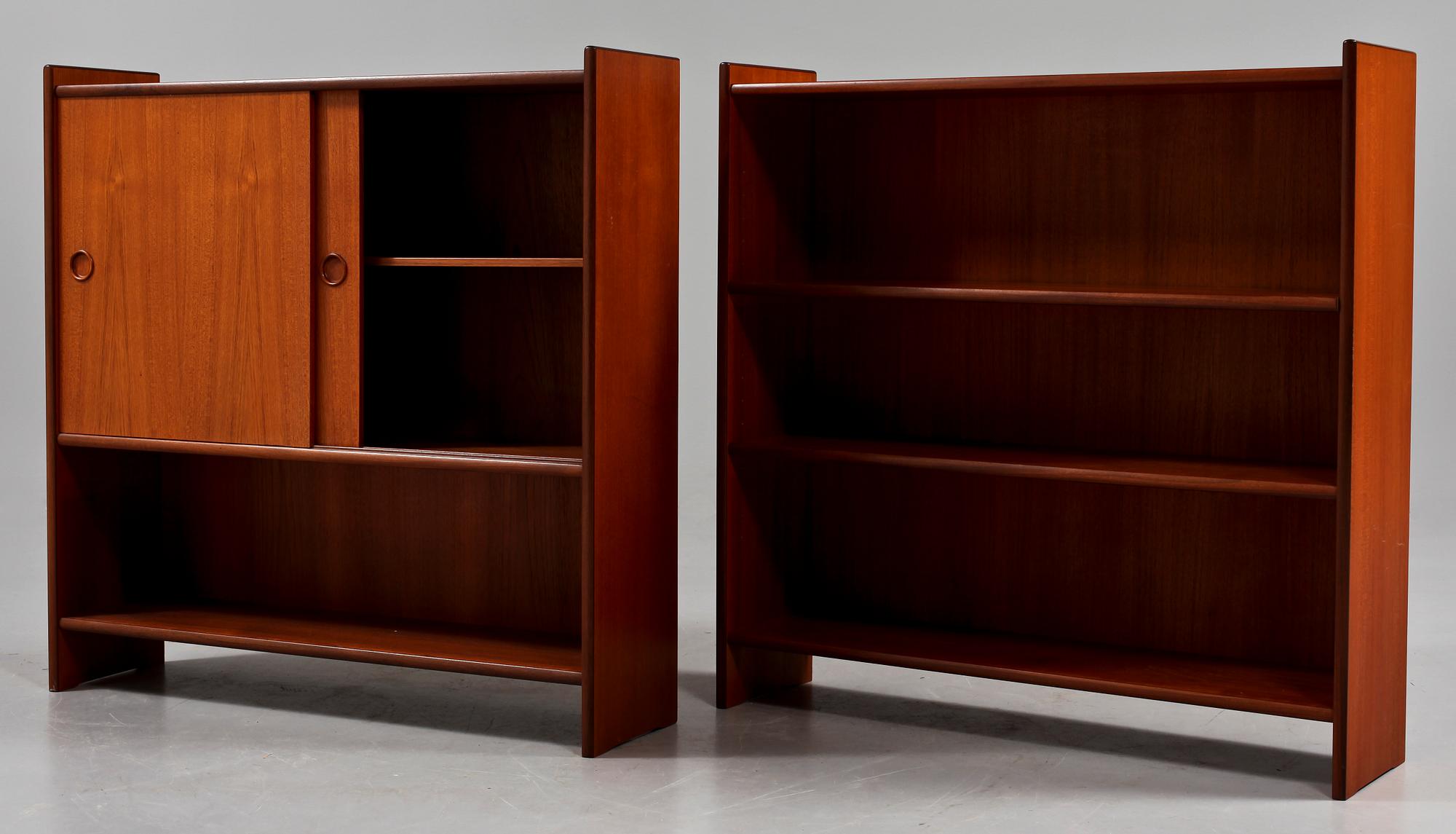 BOKHYLLOR, ett par, Sverige, 1950-tal.