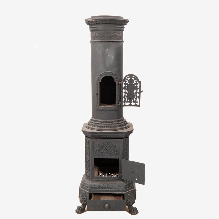 A cast iron early 1900s stove.