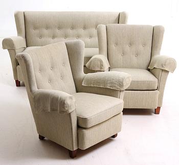 SOFFGRUPP, 3 delar, "Djursholm", DUX, 1960-tal.